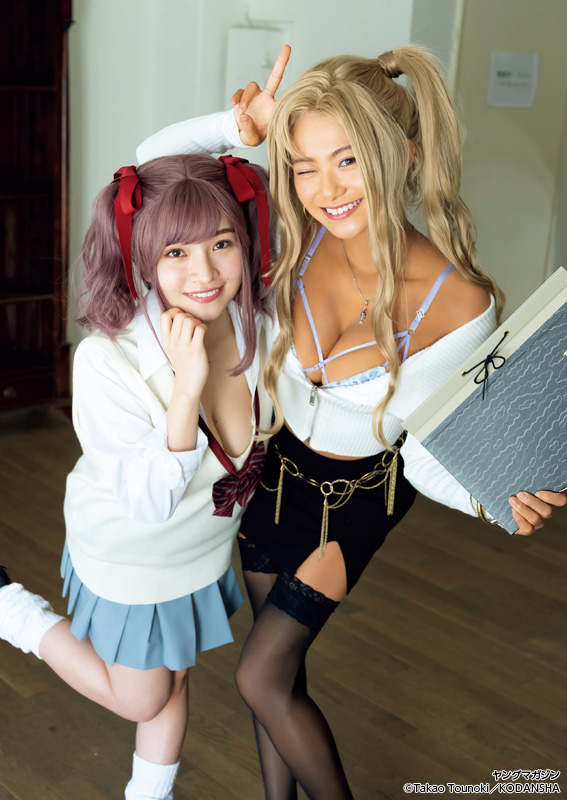 【画像・写真】白黒“爆乳”ギャル対決！桜井木穂＆大嶋みくが迫力バストで過激に挑発