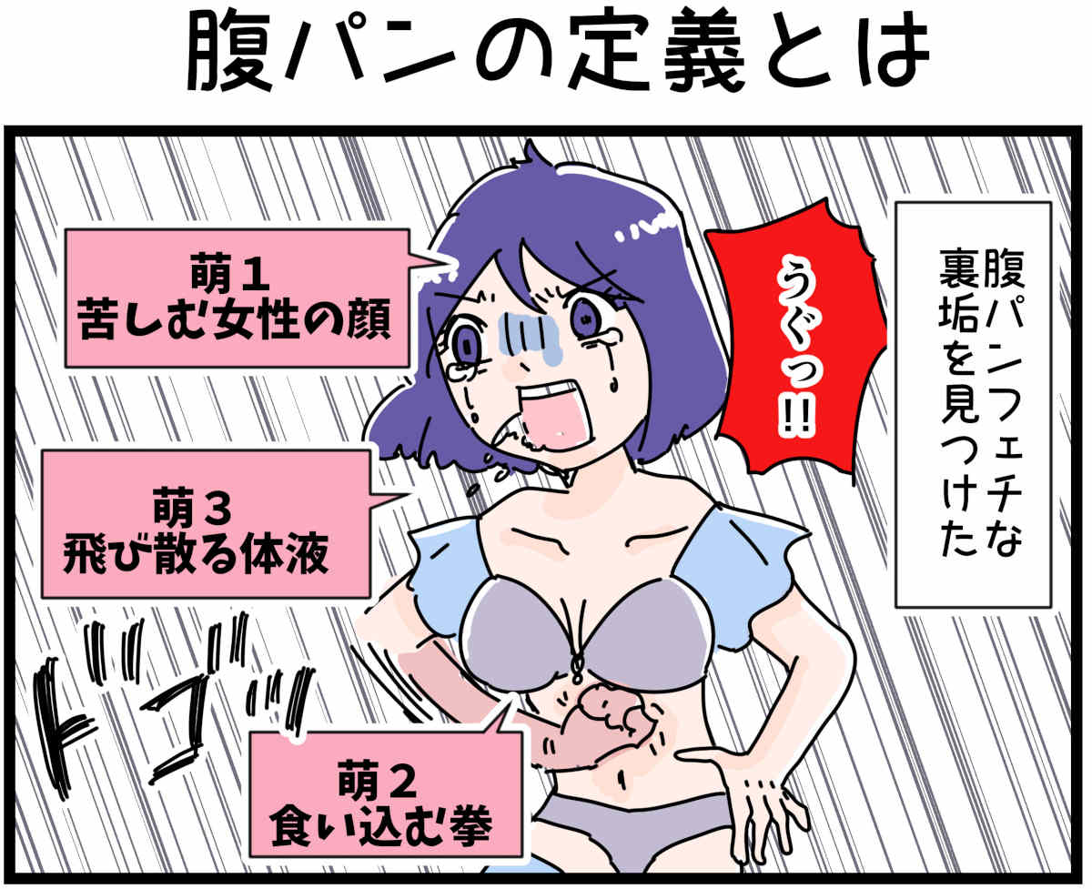 「裏垢放浪記」腹パンの定義とは　1/4（マンガの続きはこの画像をタップ）