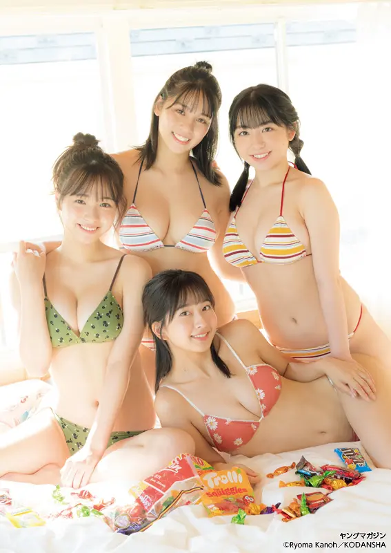 (左上から)天野きき、山岡雅弥、麻倉瑞季、斉藤里奈