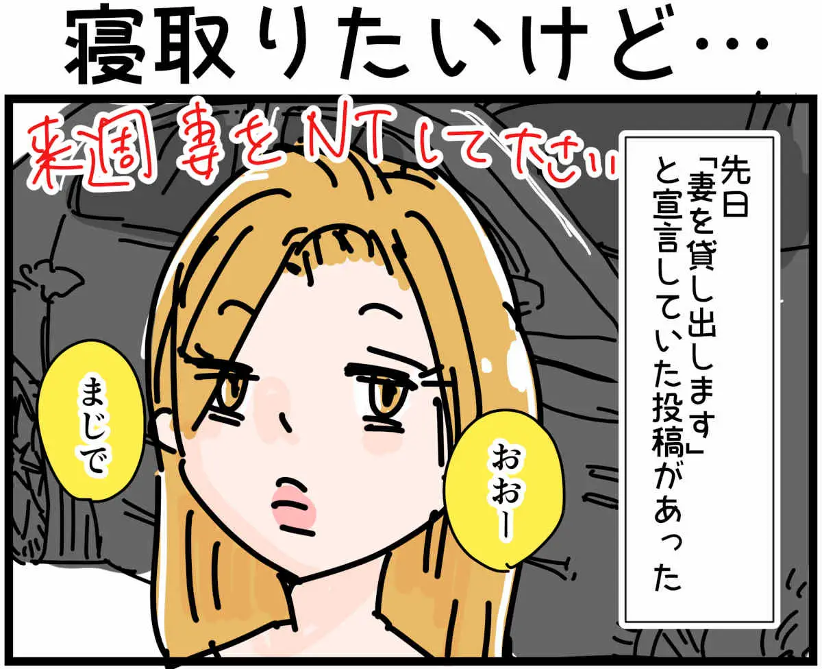 「裏垢放浪記」寝取りたいけど…　1/4（マンガの続きはこの画像をタップ）